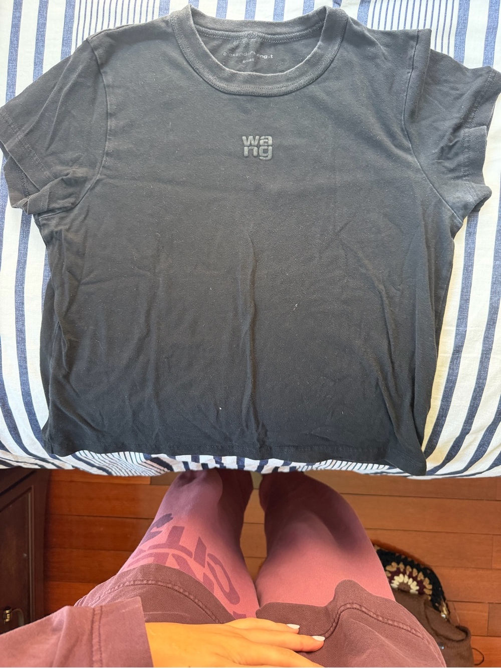 Alexander Wang Black Short Sleeve Logo Tee